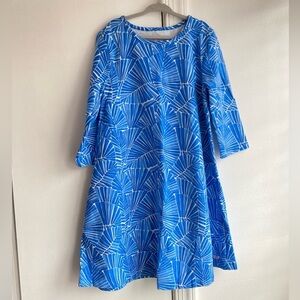 Vineyard Vines Blue Geometric Pattern Dress small 7/8